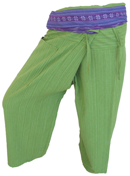 SOLDE Pantalons de pêcheur nombreuses couleurs Pantalons thaïlandais modernes unisexes en tissu solide Pantalons Yoga Massage