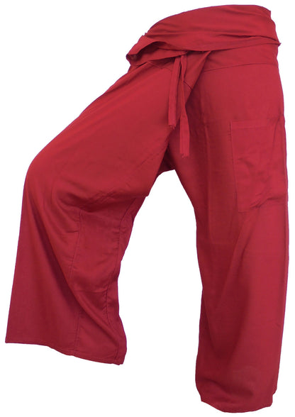 Vielfarbige Fischerhosen: Moderne, geschlechtsneutrale Thai Fisherman Pants aus leichtem Stoff für Yoga und Massage.