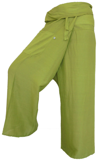 Vielfarbige Fischerhosen: Moderne, geschlechtsneutrale Thai Fisherman Pants aus leichtem Stoff für Yoga und Massage.