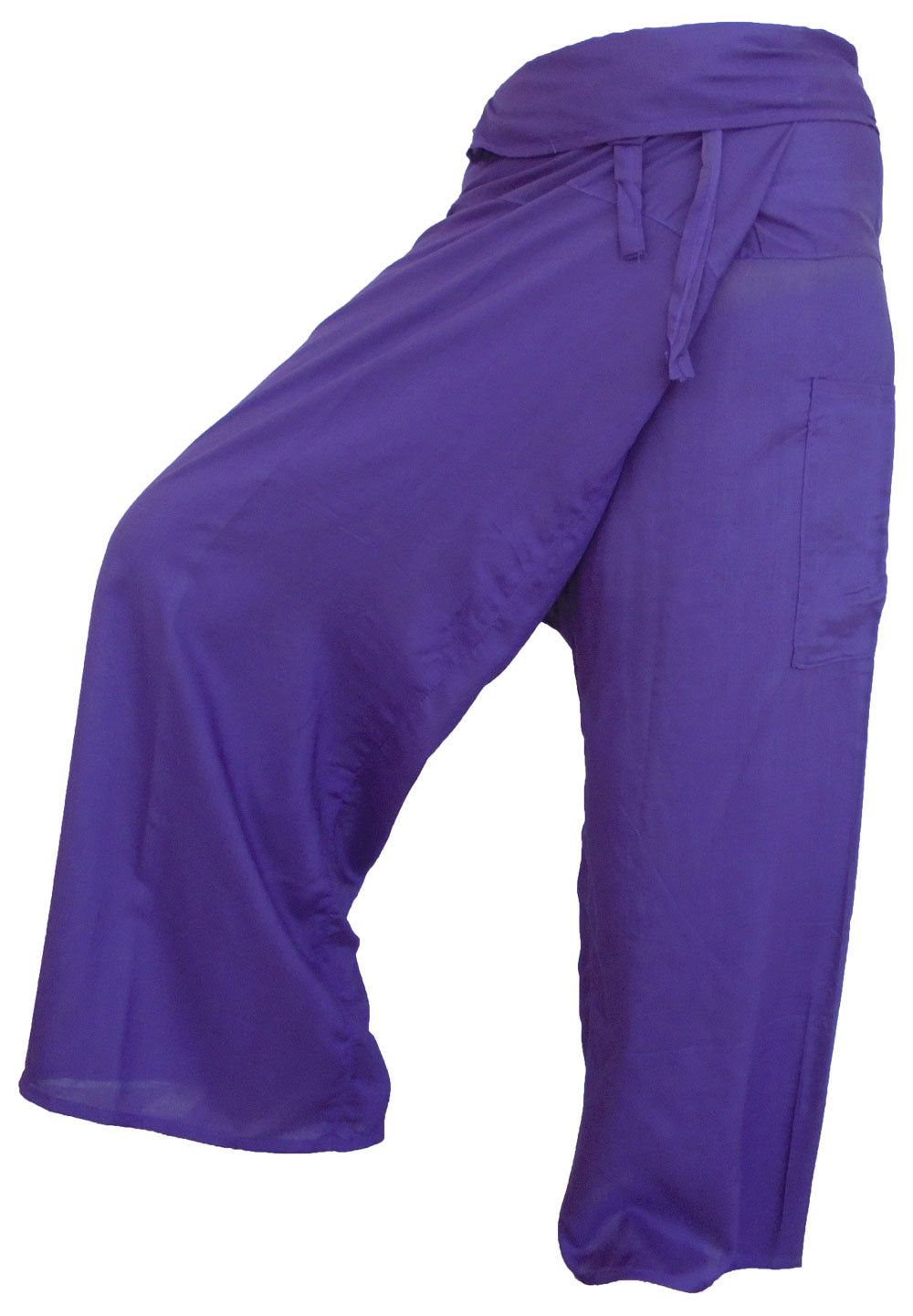 Vielfarbige Fischerhosen: Moderne, geschlechtsneutrale Thai Fisherman Pants aus leichtem Stoff für Yoga und Massage.
