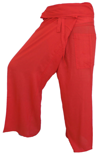 Vielfarbige Fischerhosen: Moderne, geschlechtsneutrale Thai Fisherman Pants aus leichtem Stoff für Yoga und Massage.