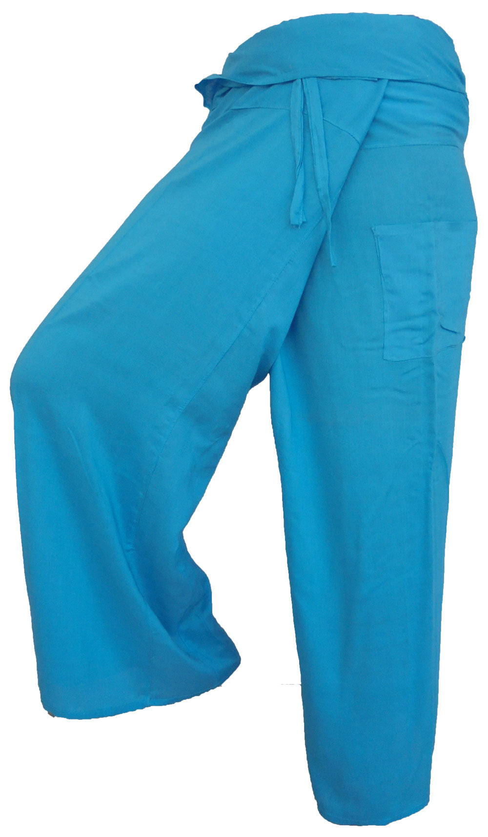Vielfarbige Fischerhosen: Moderne, geschlechtsneutrale Thai Fisherman Pants aus leichtem Stoff für Yoga und Massage.