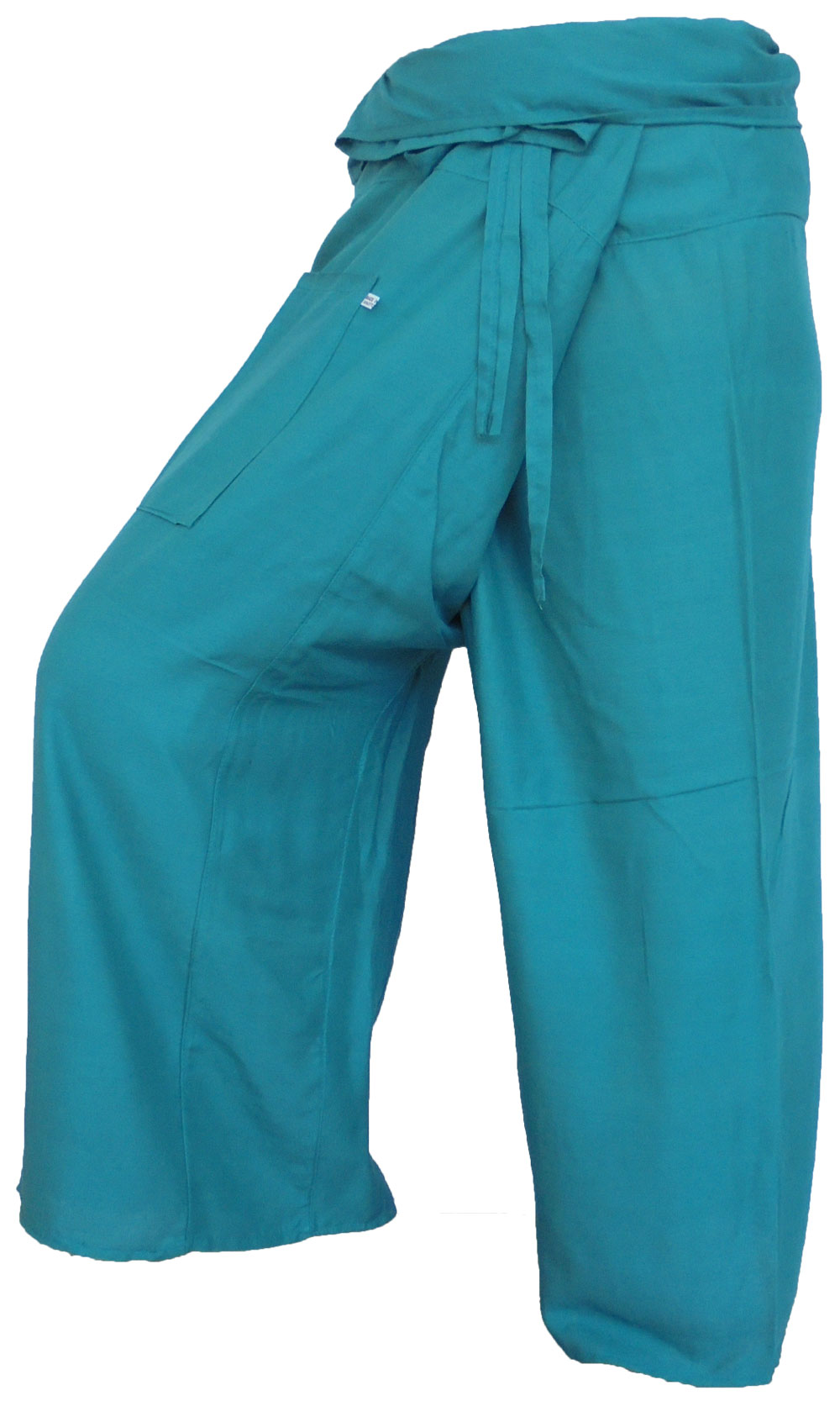 Vielfarbige Fischerhosen: Moderne, geschlechtsneutrale Thai Fisherman Pants aus leichtem Stoff für Yoga und Massage.