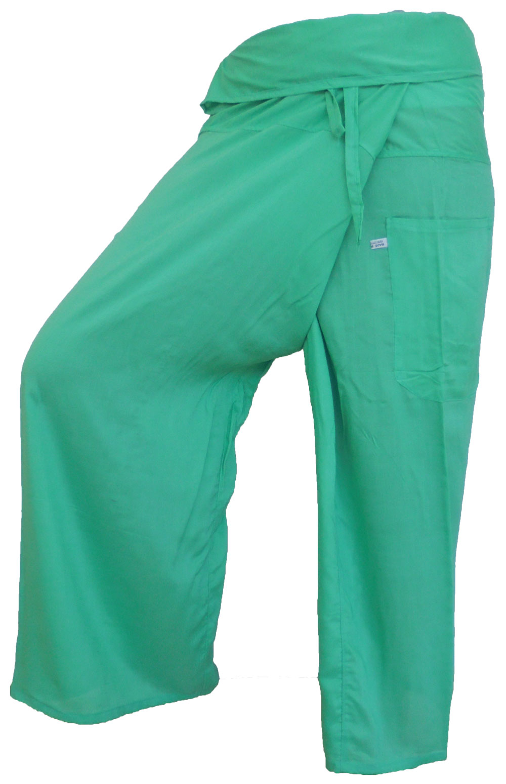 Vielfarbige Fischerhosen: Moderne, geschlechtsneutrale Thai Fisherman Pants aus leichtem Stoff für Yoga und Massage.