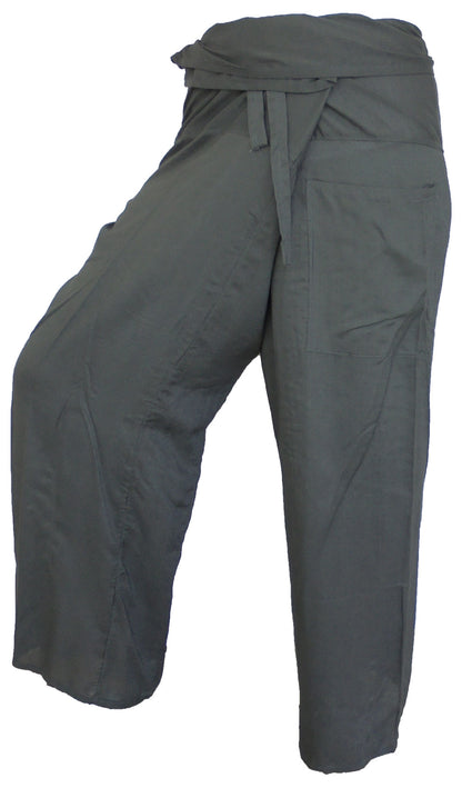 Vielfarbige Fischerhosen: Moderne, geschlechtsneutrale Thai Fisherman Pants aus leichtem Stoff für Yoga und Massage.