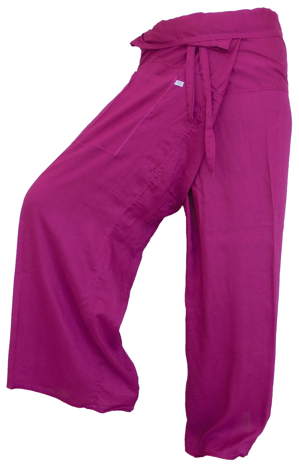 Vielfarbige Fischerhosen: Moderne, geschlechtsneutrale Thai Fisherman Pants aus leichtem Stoff für Yoga und Massage.