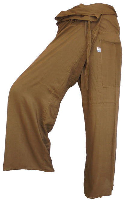 Vielfarbige Fischerhosen: Moderne, geschlechtsneutrale Thai Fisherman Pants aus leichtem Stoff für Yoga und Massage.