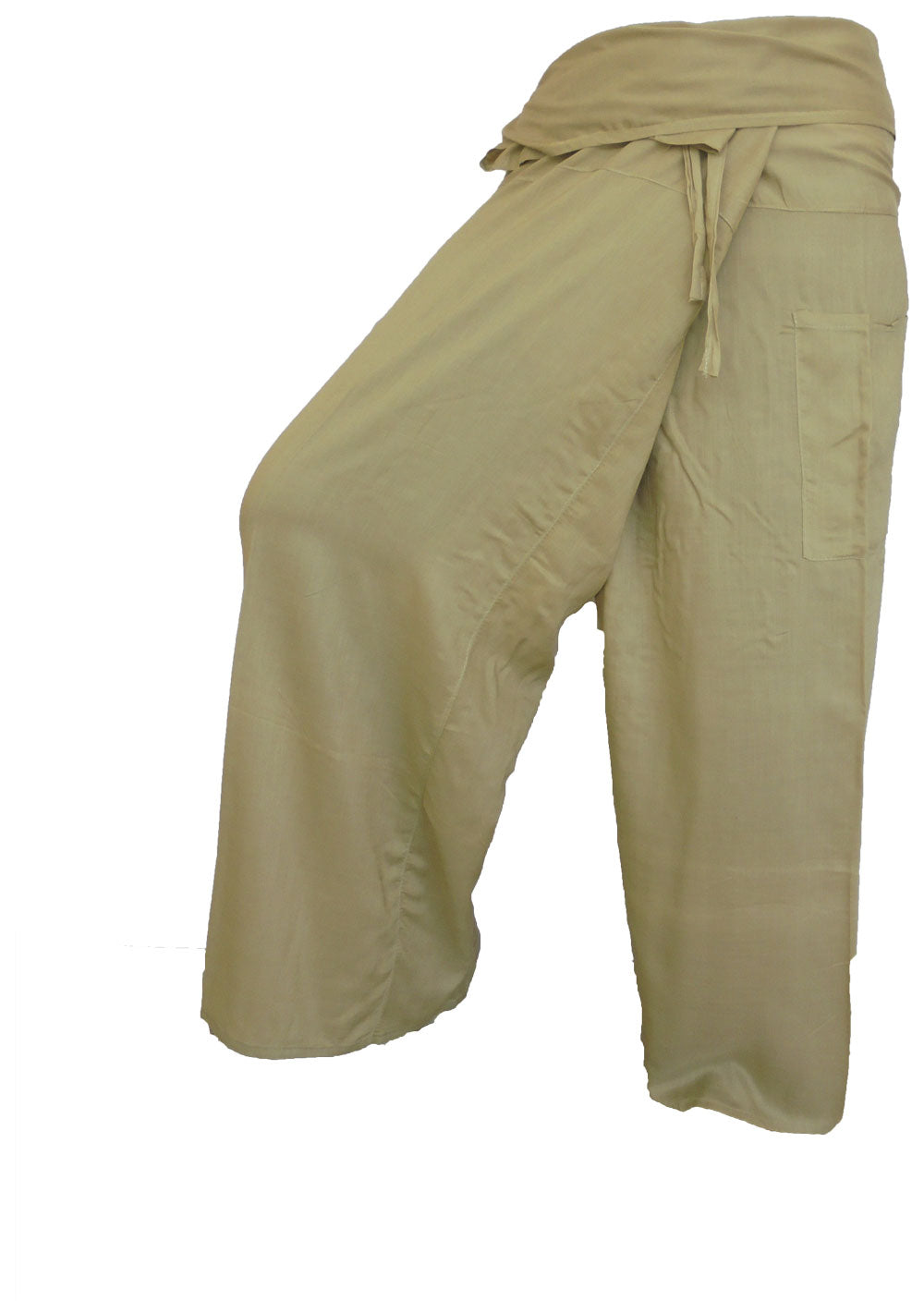 Vielfarbige Fischerhosen: Moderne, geschlechtsneutrale Thai Fisherman Pants aus leichtem Stoff für Yoga und Massage.