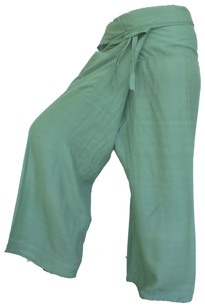Vielfarbige Fischerhosen: Moderne, geschlechtsneutrale Thai Fisherman Pants aus leichtem Stoff für Yoga und Massage.