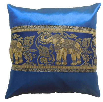 Housse de coussin motif éléphant uni 40x40cm/15.5x15.5in différentes couleurs canapé-lit en soie thaïlandaise chaise de jardin
