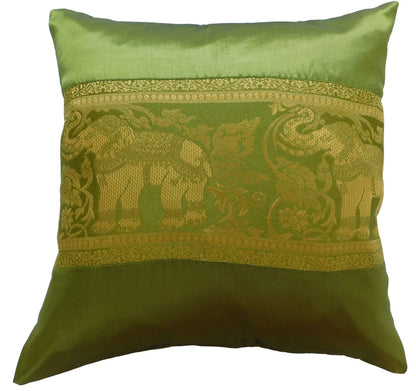 Housse de coussin motif éléphant uni 40x40cm/15.5x15.5in différentes couleurs canapé-lit en soie thaïlandaise chaise de jardin