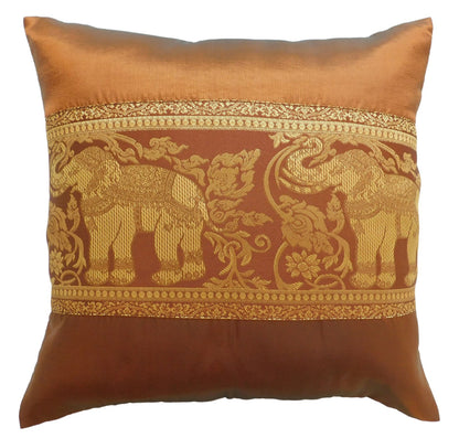 Housse de coussin motif éléphant uni 40x40cm/15.5x15.5in différentes couleurs canapé-lit en soie thaïlandaise chaise de jardin