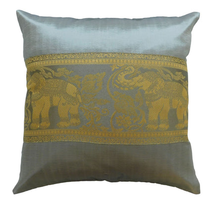 Housse de coussin motif éléphant uni 40x40cm/15.5x15.5in différentes couleurs canapé-lit en soie thaïlandaise chaise de jardin