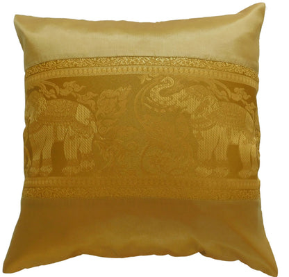 Housse de coussin motif éléphant uni 40x40cm/15.5x15.5in différentes couleurs canapé-lit en soie thaïlandaise chaise de jardin