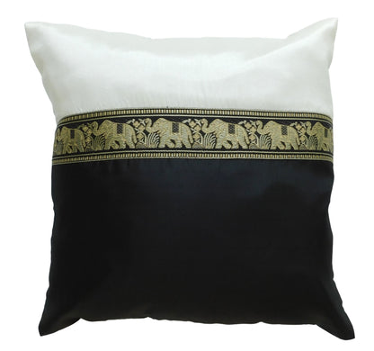 Kissen Kissenbezug Motiv Elefant zweifarbig 40x40cm/15.5x15.5in verschiedene Farben Thai Seide Sofa Bett Gartenstuhl