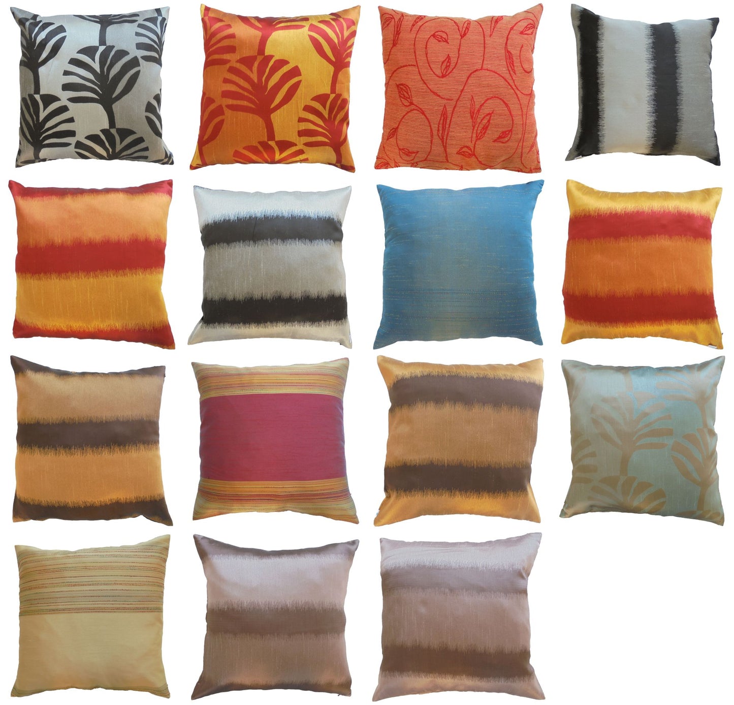 Coussin taie d'oreiller prix spécial diverses couleurs 44x44cm canapé-lit en soie thaïlandaise chaise de jardin