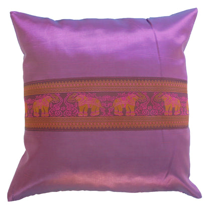 Oreiller housse de coussin motif éléphants colorés différentes couleurs 40x40cm Thai soie canapé-lit chaise de jardin