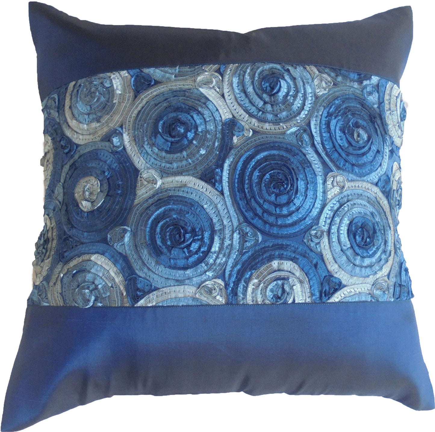 Pillow Cushion Cover Motif Flowers Various Colors 40x40cm/15.5x15.5in Thai Silk Sofa Bed Garden Chair