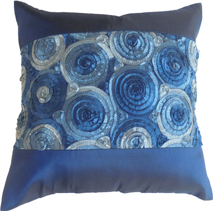 Pillow Cushion Cover Motif Flowers Various Colors 40x40cm/15.5x15.5in Thai Silk Sofa Bed Garden Chair