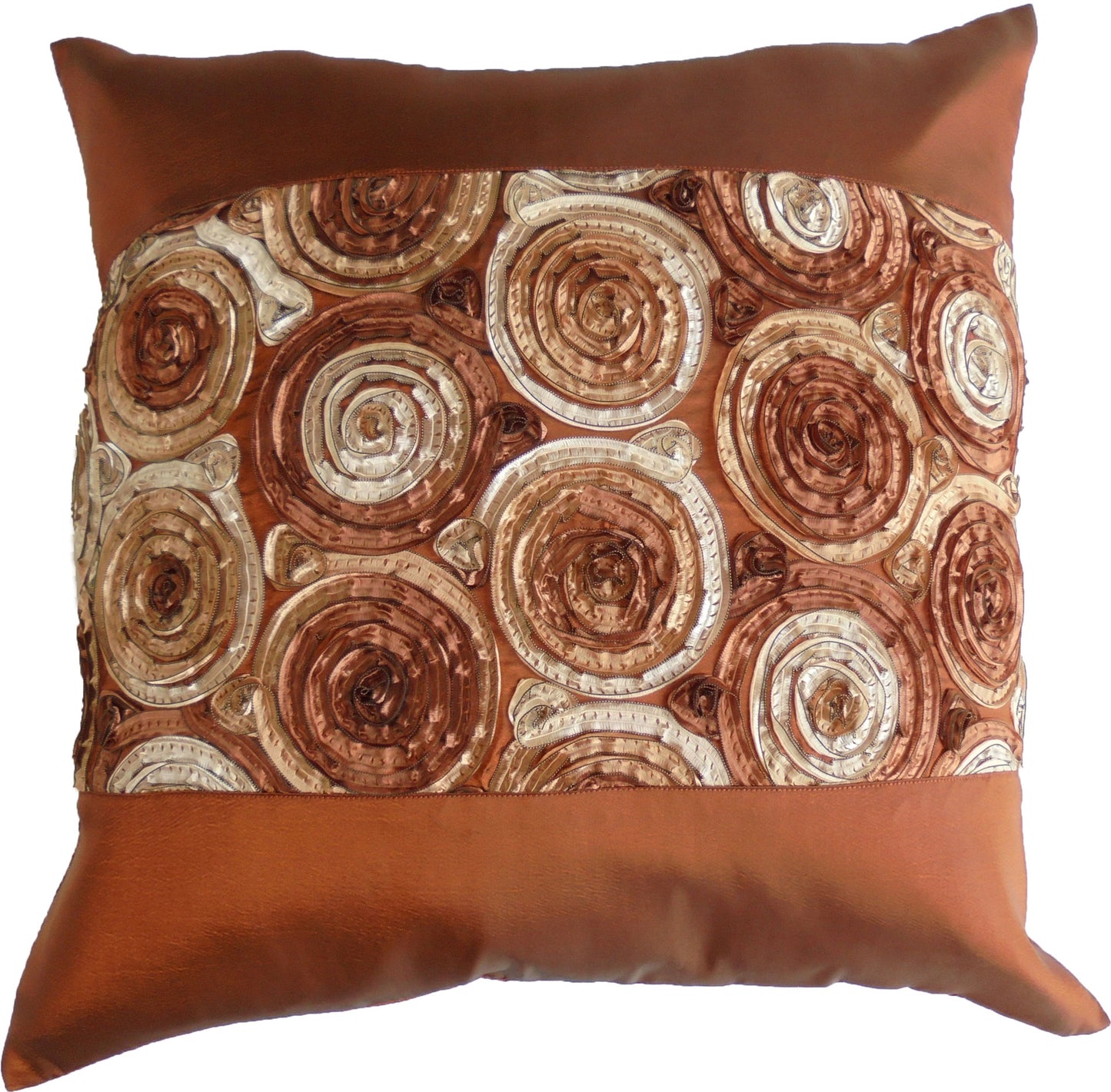 Pillow Cushion Cover Motif Flowers Various Colors 40x40cm/15.5x15.5in Thai Silk Sofa Bed Garden Chair