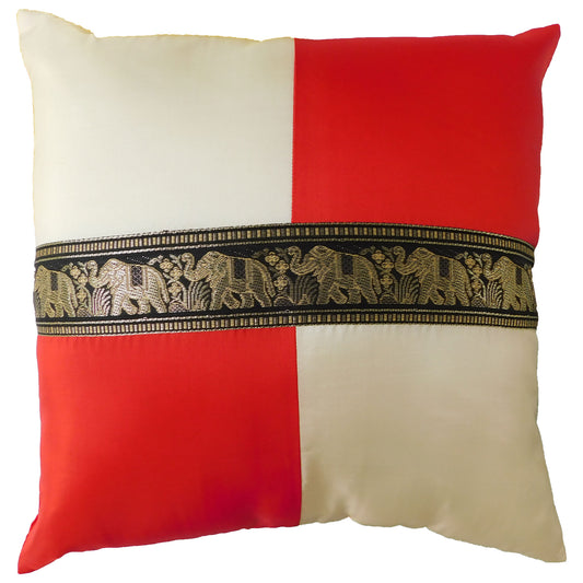 Kissen Kissenbezug Motiv Elefant kariert 40x40cm/15.5x15.5in verschiedene Farben Thai Seide Sofa Bett Gartenstuhl