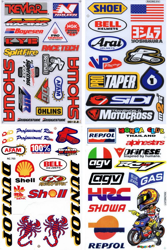 SPAR PACK OF 10 flames fire orange sticker motorcycle moped scooter skateboard car tuning model building self-adhesive 040