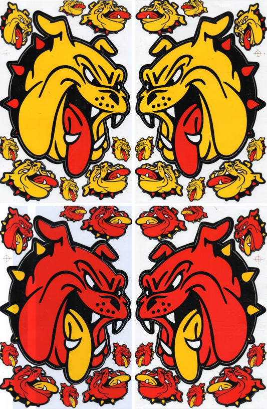 4 Bogen Promotion Set Bulldogge Aufkleber Sticker Motorrad Moped Roller Skateboard Auto Tuning Modellbau selbstklebend