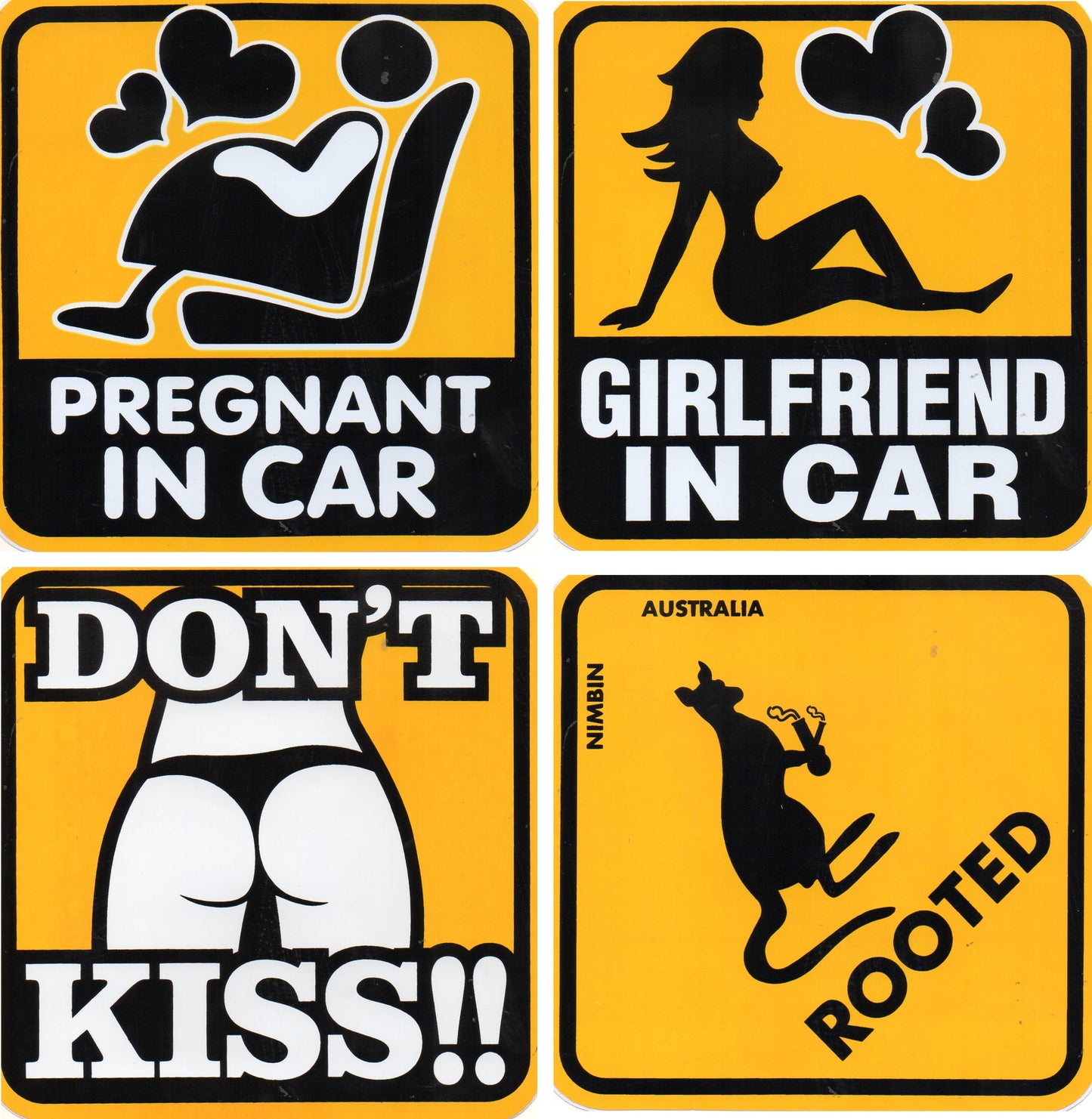 ATTENTION "dangerous dog" round sticker sticker self-adhesive 563
