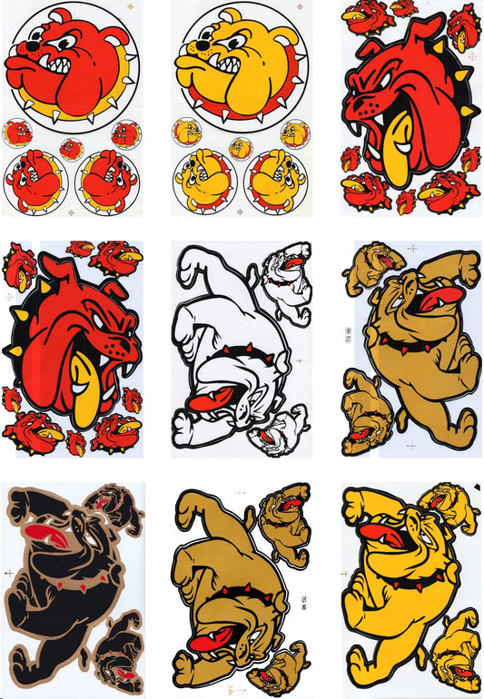 SAVINGS SET 9 BOW bulldog autocollant moto vélo skateboard voiture tuning auto-adhésif S11