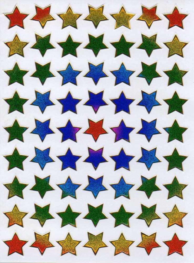 Étoile étoile autocollant coloré autocollant métallique effet scintillant pour enfants artisanat maternelle anniversaire 1 feuille 085