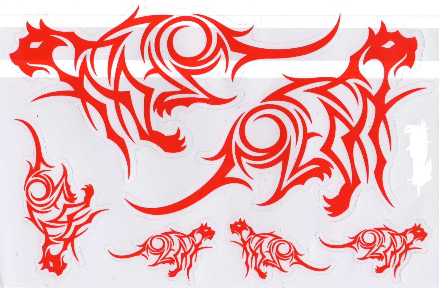 dog flames fire red sticker motorcycle scooter skateboard car tuning model building self-adhesive 109