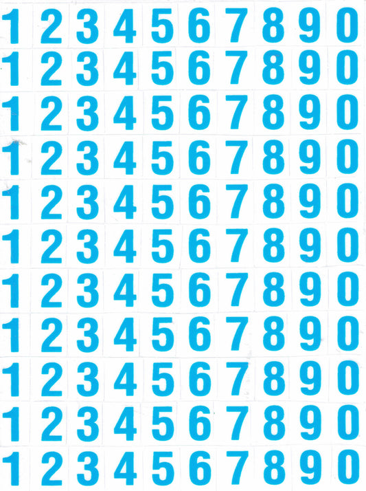 Zahlen Nummern blau 123 Höhe 10 mm Aufkleber Sticker metallic Glitzer Effekt Schule Büro Ordner Kinder Basteln Kindergarten 1 Bogen 112