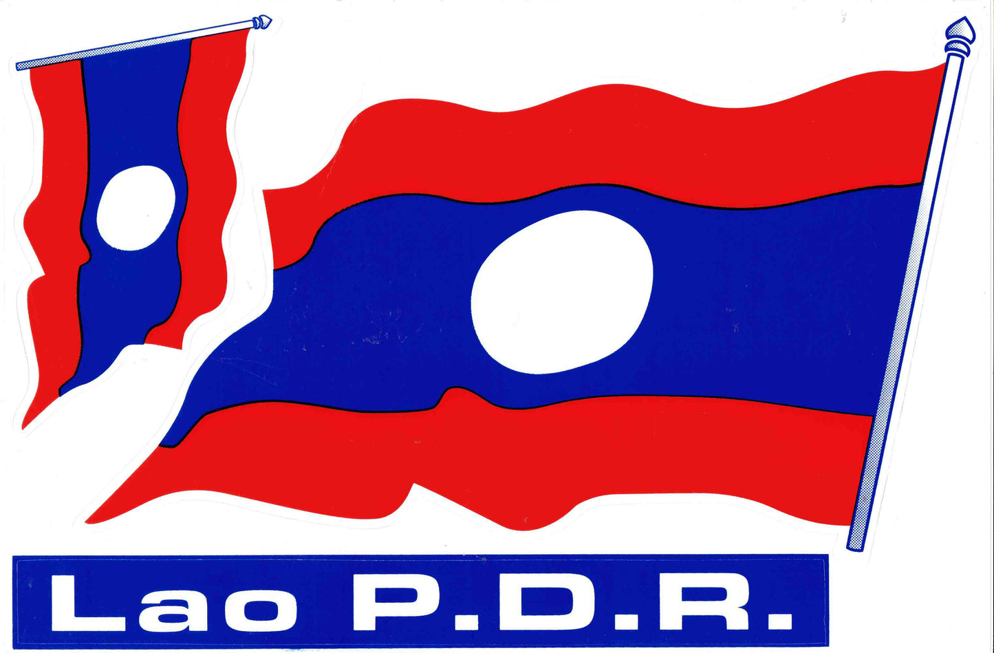 Drapeau : LAO LAOS autocollant moto scooter skateboard voiture tuning autocollant 146
