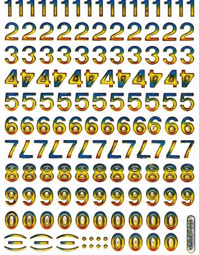 Numéros colorés 123 Hauteur 9 mm Autocollant Autocollant Effet Paillettes Métalliques École Dossier de Bureau Enfants Artisanat Maternelle 1 feuille 172