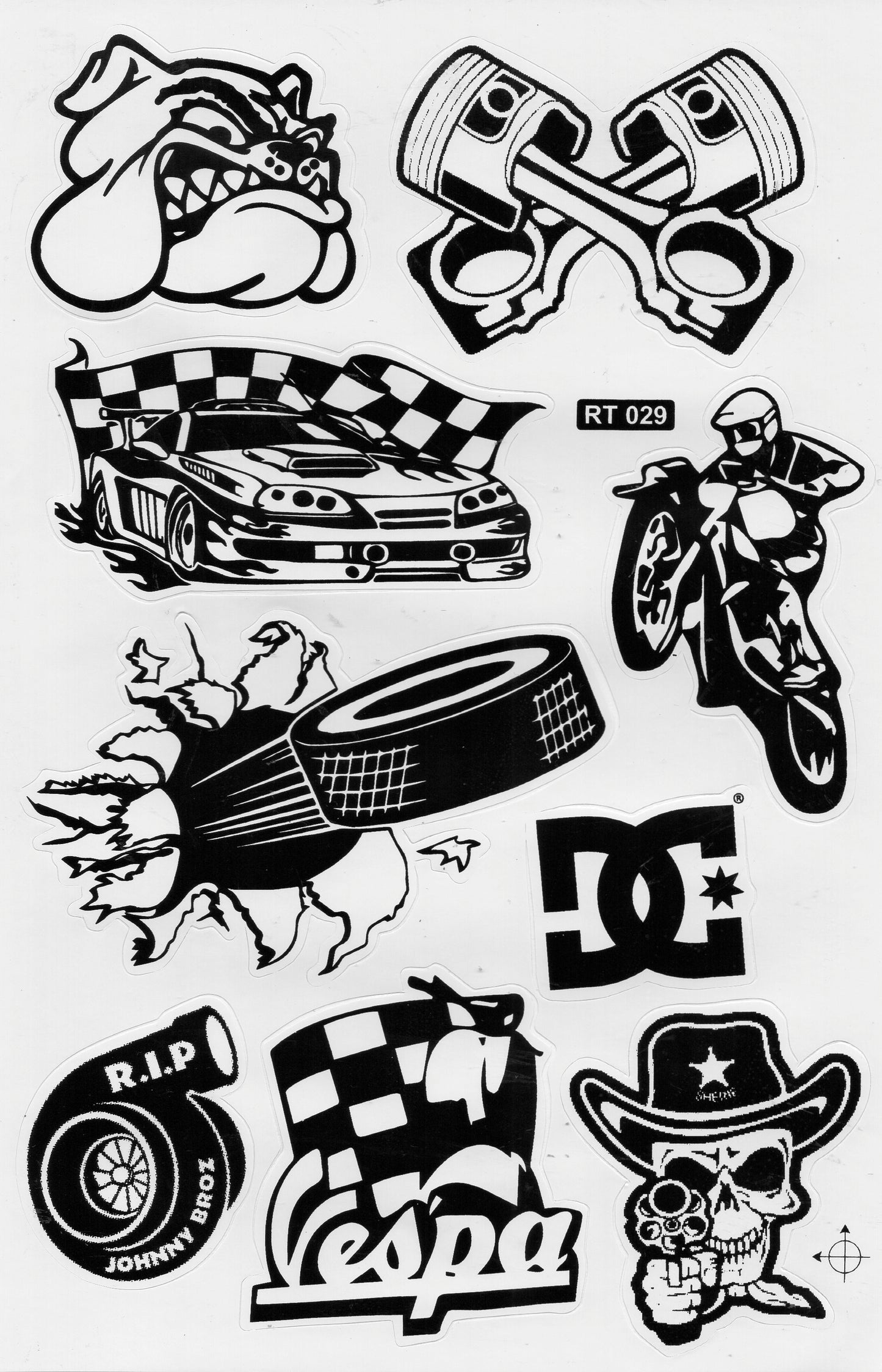 Sponsor Sponsoren Logo Aufkleber Motorrad Roller Skateboard Auto Tuning selbstklebend 181