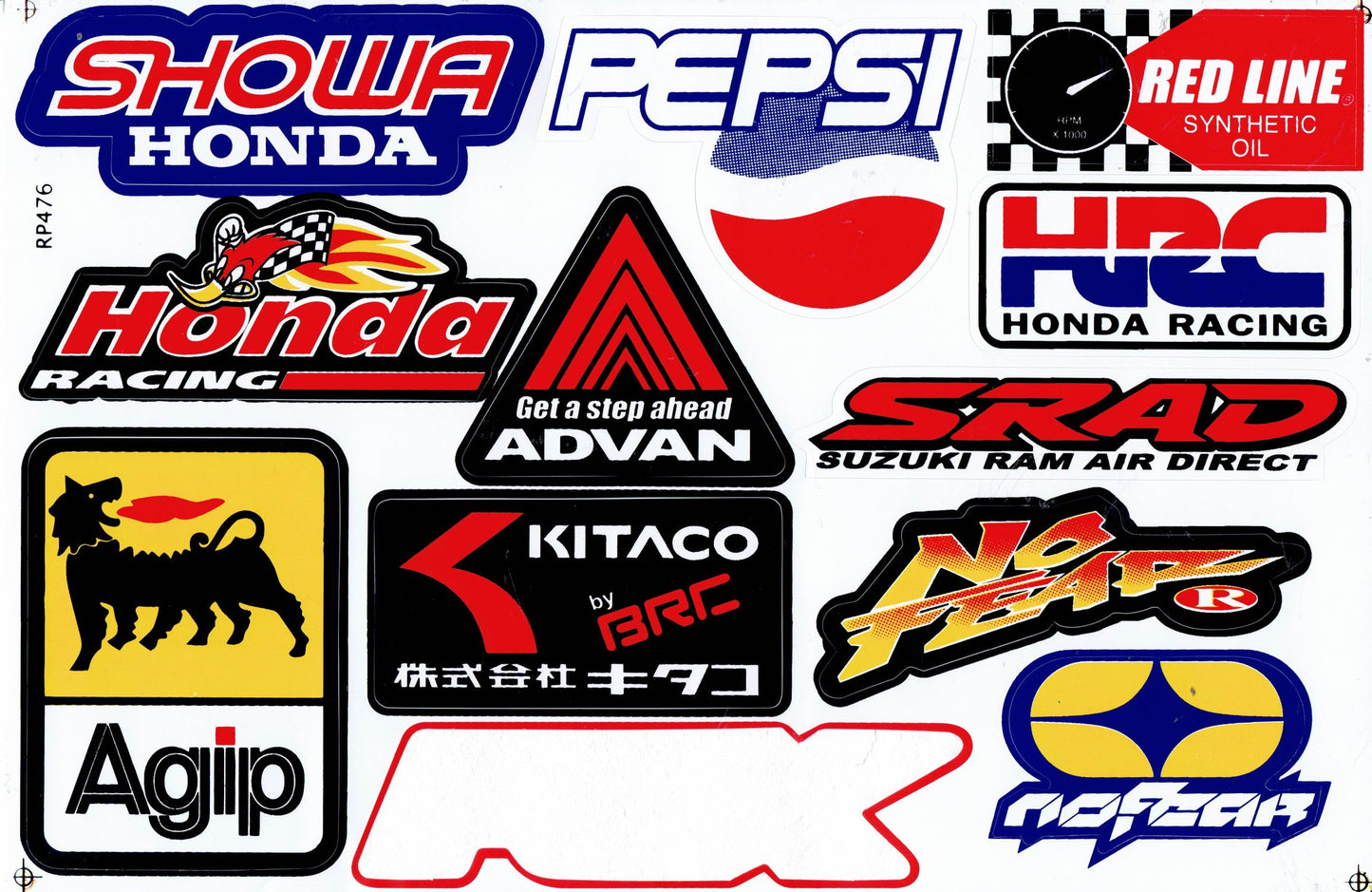 Sponsor Sponsoren Logo Aufkleber Sticker Motorrad Roller Skateboard Auto Tuning selbstklebend 187