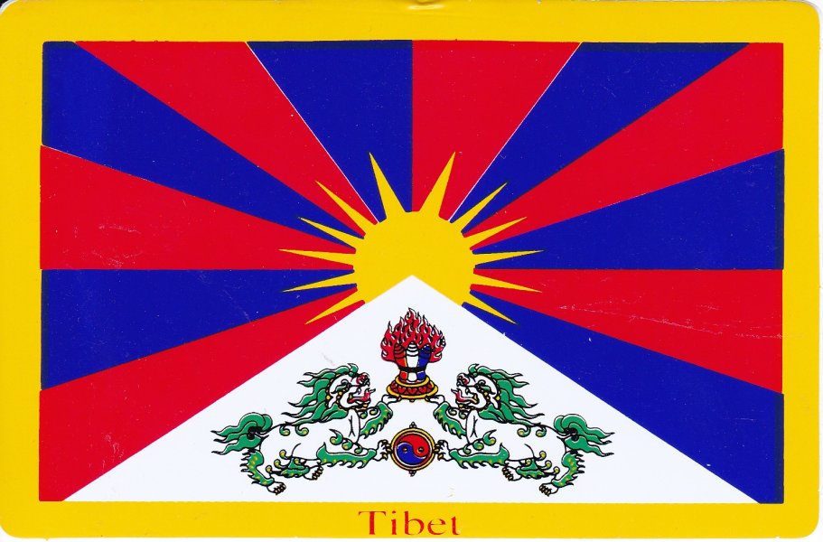 Drapeau : Tibet autocollant moto scooter skateboard voiture tuning auto-adhésif 200