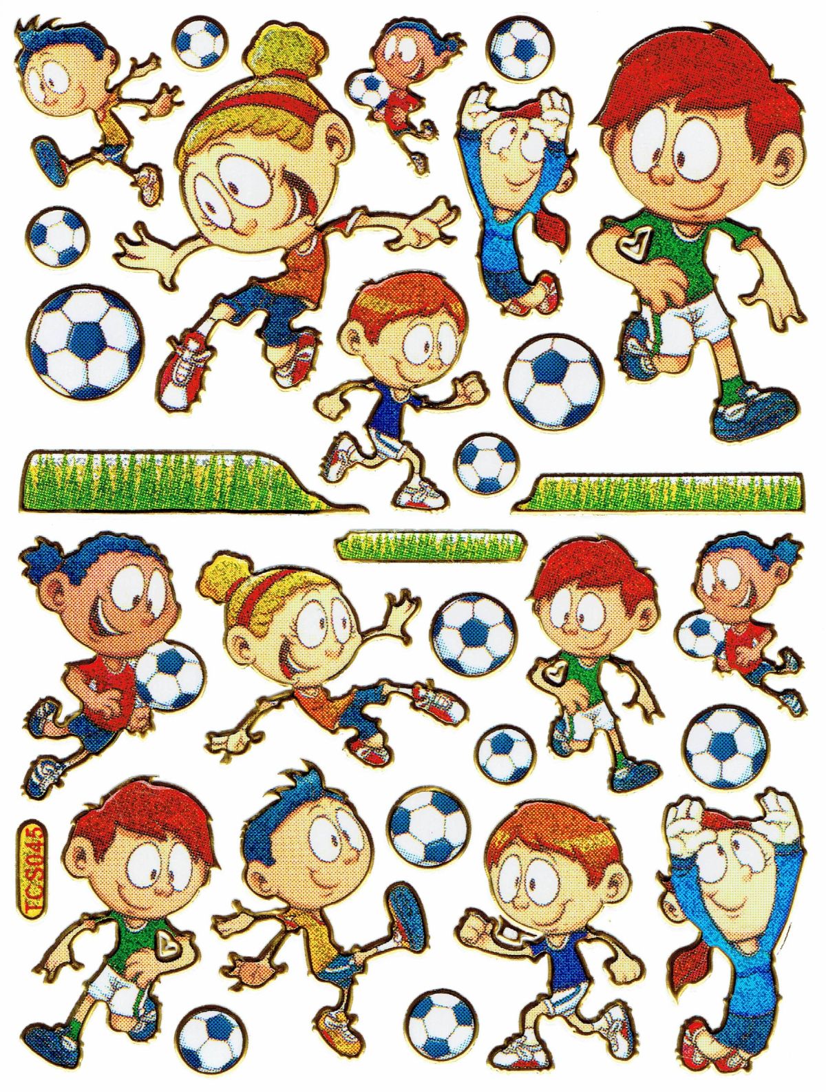 Sport football ball player sticker sticker metallic glitter effect school children handicraft kindergarten 1 sheet 202