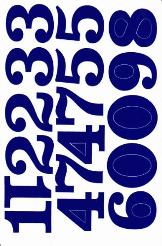 Numéros 123 bleu 50 mm de haut autocollant pour dossiers de bureau enfants artisanat maternelle anniversaire 1 feuille 247