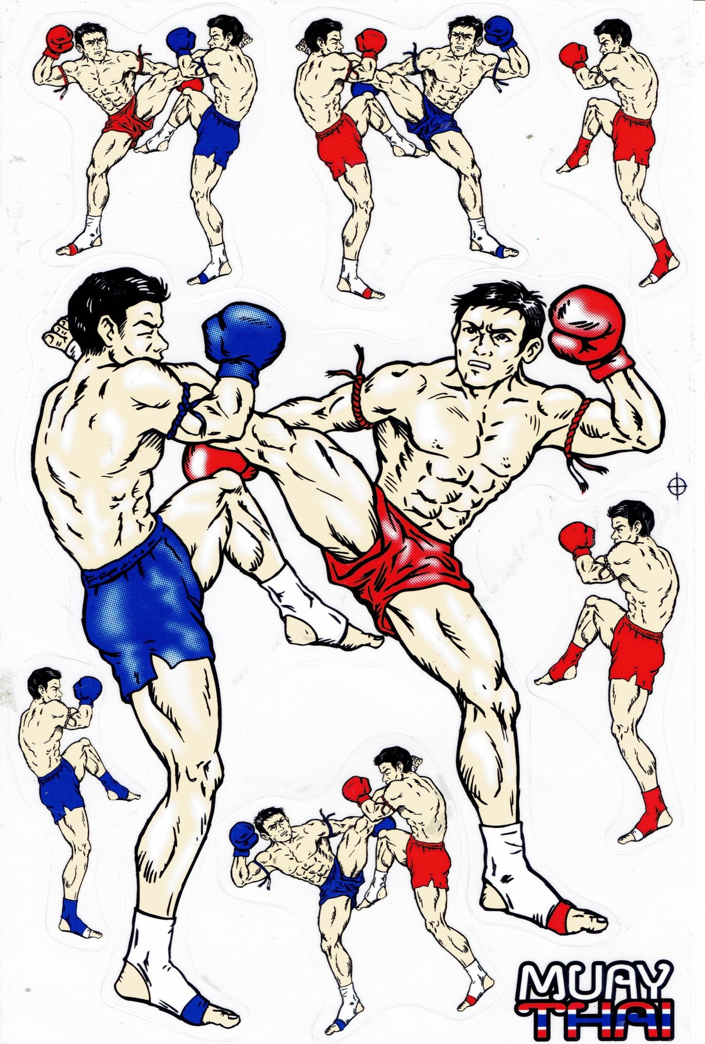 Muay Thai sport sticker motorcycle scooter skateboard car tuning model building self-adhesive 255