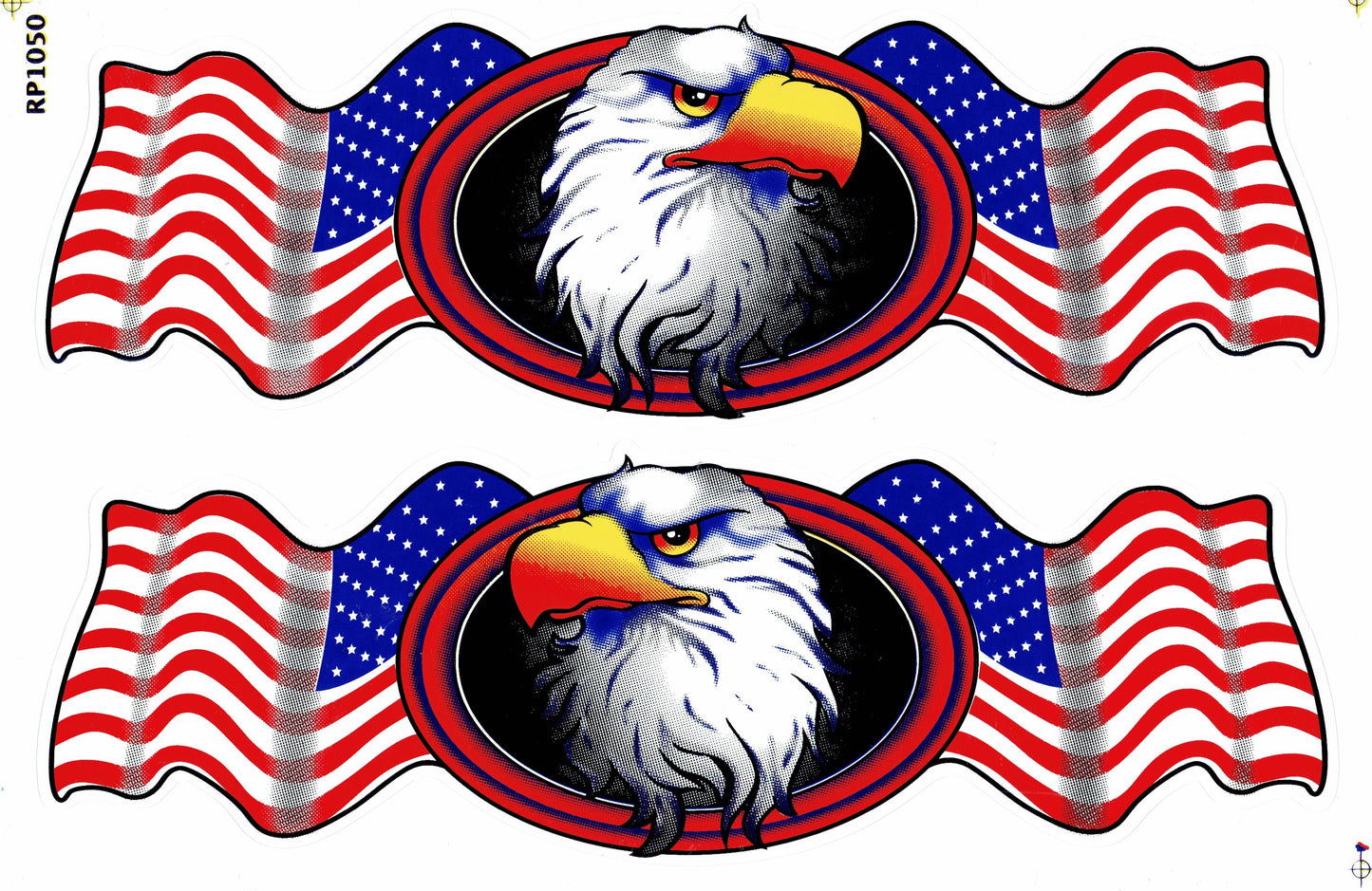 USA tête d'aigle flammes feu autocollant moto scooter planche à roulettes voiture tuning modèle bâtiment auto-adhésif 268