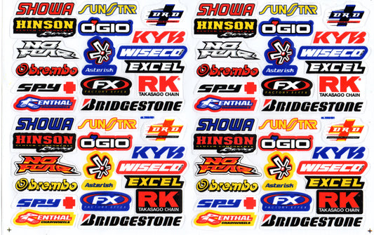 Sponsor Sponsoren Logo Aufkleber Sticker Motorrad Roller Skateboard Auto Tuning Modellbau selbstklebend 279