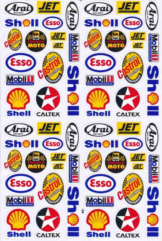 Sponsor Sponsoren Logo Aufkleber Sticker Motorrad Roller Skateboard Auto Tuning Modellbau selbstklebend 280
