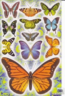 Butterflies Insects Animals Stickers for Children Crafts Kindergarten Birthday 1 sheet 287
