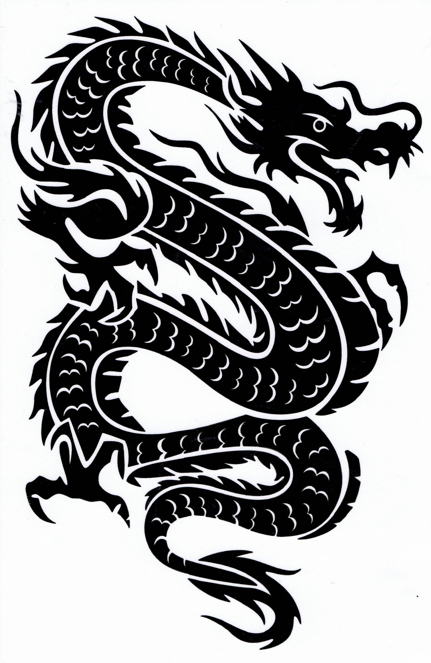 Dragon serpent autocollant noir moto scooter skateboard voiture tuning autocollant 300