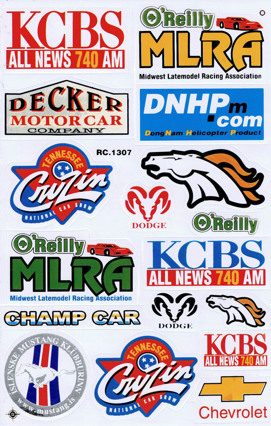 Sponsor Sponsoren Logo Aufkleber Sticker Motorrad Roller Skateboard Auto Tuning Modellbau selbstklebend 373