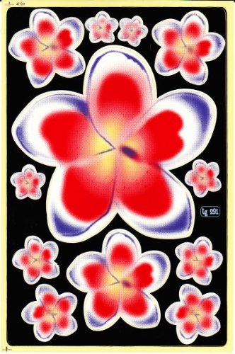 Orchids Hibiscus Flowers Plants Stickers for Children Crafts Kindergarten Birthday 1 sheet 374