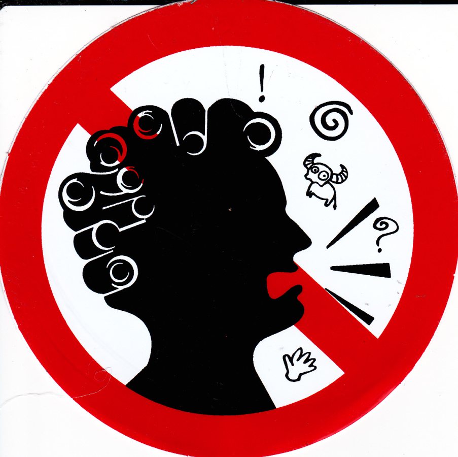 Verboten " Schreien Fluchen Schimpfen " rund Aufkleber Sticker selbstklebend 379