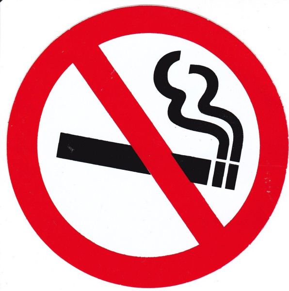Verboten " Rauchen Zigaretten " rund Aufkleber Sticker selbstklebend 406