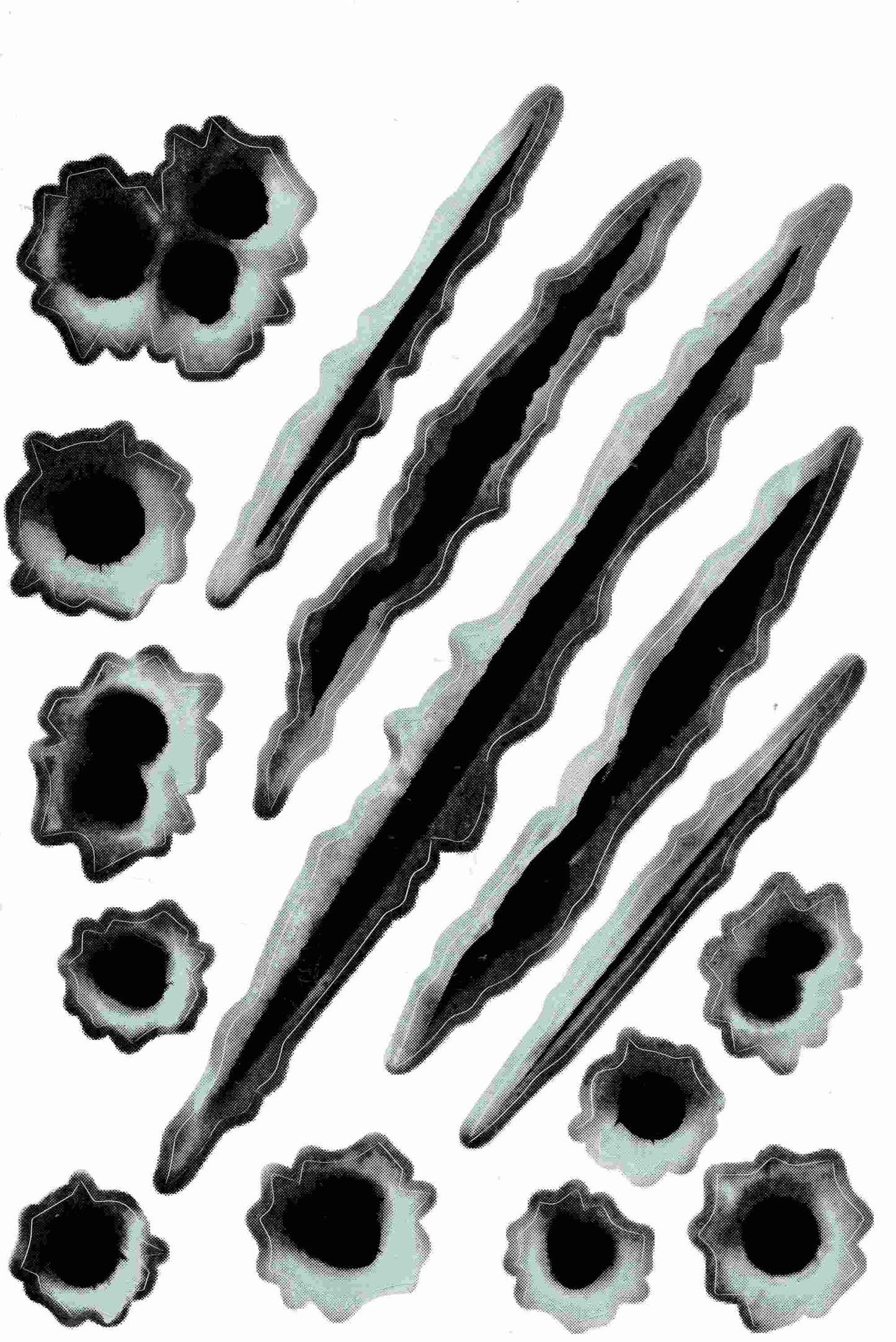 Bullet holes gold sticker motorcycle scooter skateboard car tuning self-adhesive 515
